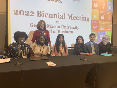 student panel at conference