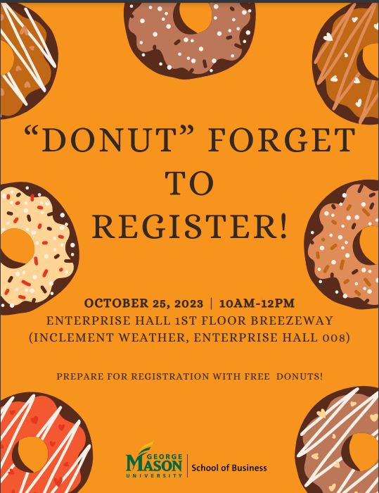 Registration Awareness Week - Donut forget to register SBUS event